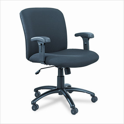 Safco products chair, mid-back, big and tall, black