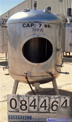 Used- grundy pressure tank, 182 gallon, 304 stainless s