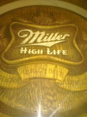 Vintage miller high life beer lighted barrel sign neat 