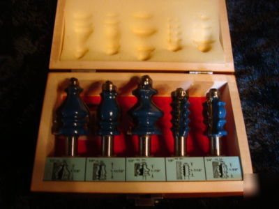 New pro 82 pc 5 carbide router bit sets carbide tipped