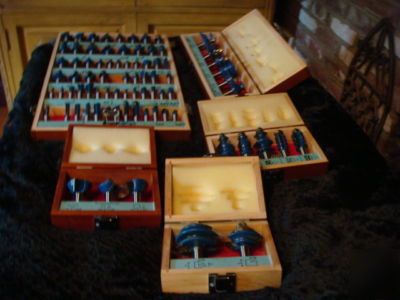 New pro 82 pc 5 carbide router bit sets carbide tipped