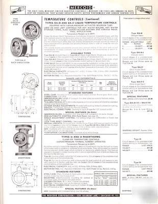 1953 mercoid automatic controls valves transformers 