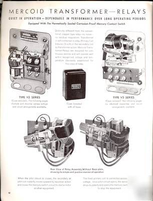 1953 mercoid automatic controls valves transformers 