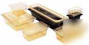 Cambro h-pan 1/4 size amber food pan 6IN |6 ea|