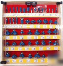  50 piece router bit set with 1/4