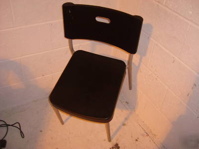Black metal smart board room chair modern office seat