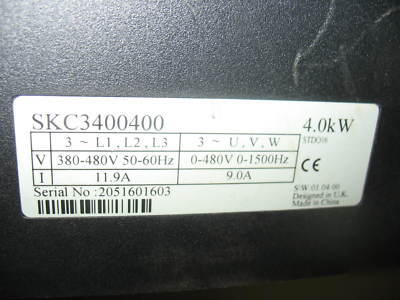 Control techniques commander sk SKC3400400 emerson