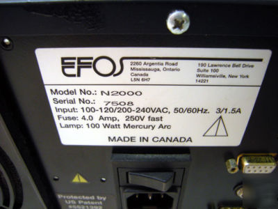 Efos/exfo N2000 novacure uv spot curing light source