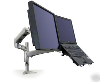 Esi elite flat panel display arm with laptop tray