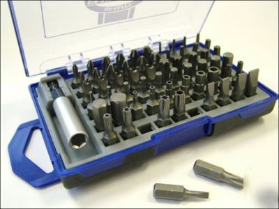 Faithfull 61 pc security/screwdriver bit set hex torx x