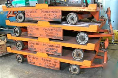 Industrial steel flatbed tow cart 6000 lb capacity tug