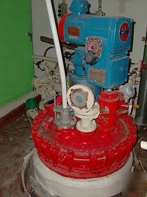De dietrich glass lined clamped top reactor, 50 gallon