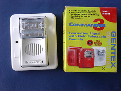 Gentex GEC3-24WW selectable horn/strobe evac sensor