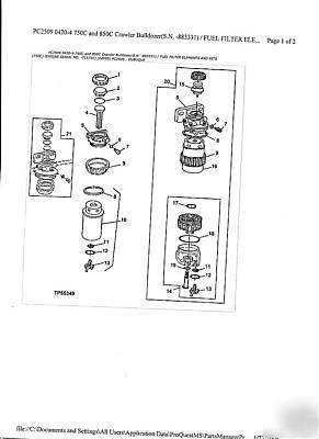 John deere fuel filter base