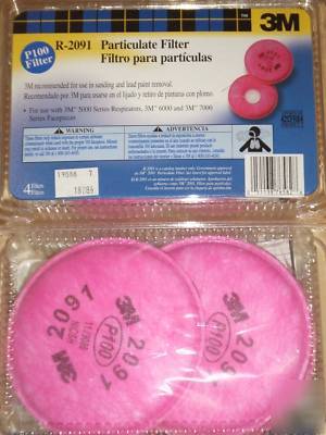 New 3M r-2091 particulate filter P100 filter 2 packs 