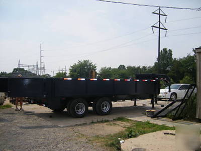 New 8 x 20 x 2 drop sides dump trailer gooseneck 