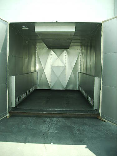 New powder coat batch oven inside 8FT x 8FT x 10FT deep