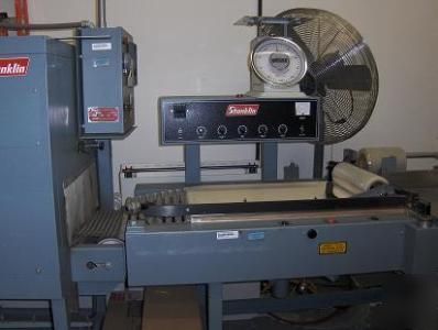 Shanklin l sealer + t-7XL heat tunnel & conveyor s-24C