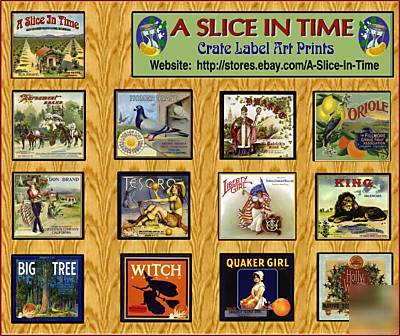 2009 orange lemon citrus fruit crate label art calendar