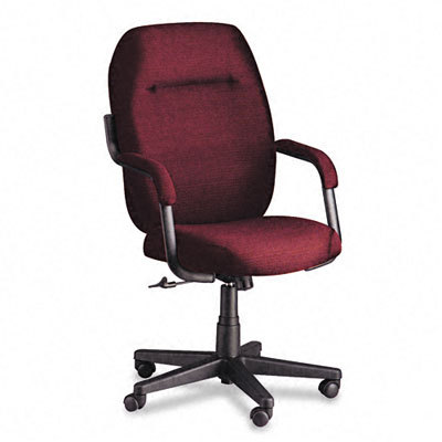 Commerce series high-back tilt chair, burgundy fabric