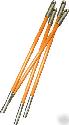 Fiberglass push/pull glow rods for cabling