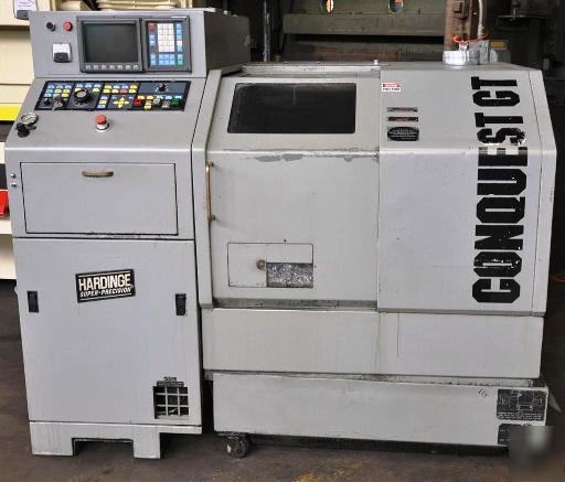 Hardinge conquest cs-gt slant bed tooling cnc lathe