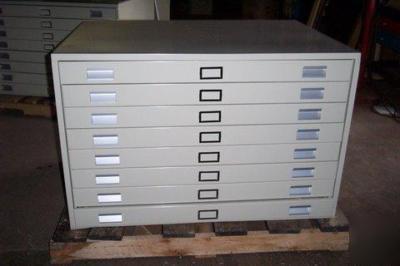 Hobart 8 drawer blueprint flat file architect cabinet