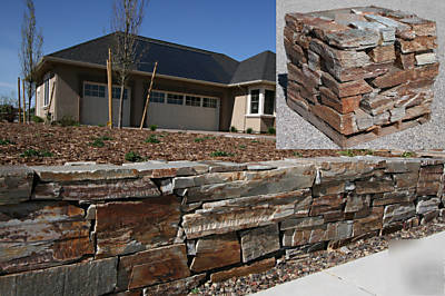Mt. moriah stone blocks, 24 tons natural retaining wall