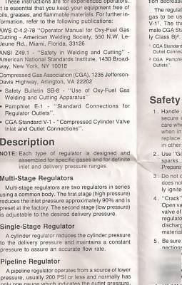 Sulzer metco 3G thermal spray gas & oxygen regulators 