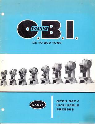 Vintage danly machine open back inclinable presses 