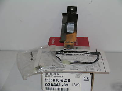 Von duprin 6213 24VDC fse US32D electrical strike