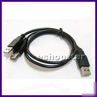 New usb a-a male to male y type cable for 2.5 hdd 