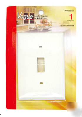 Plate switch toggle single 50 pcs white wholesale lot 