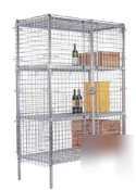 Security unit,4 shelf,stationary,18'' x 30'' x 72''