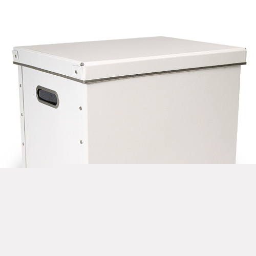 Tall desktop storage box white