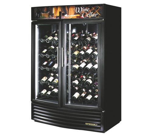 True gdm-49W-rf glass radius door wine merchandiser