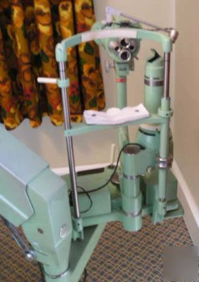 Vintage optometrist complete patient chair w/ phorotor