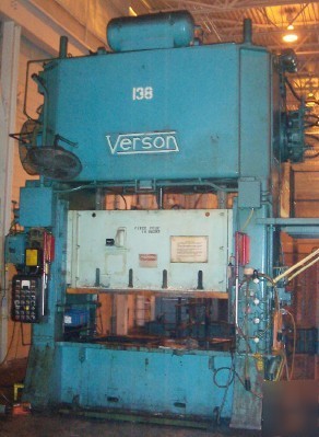 250 ton verson straight side double crank press