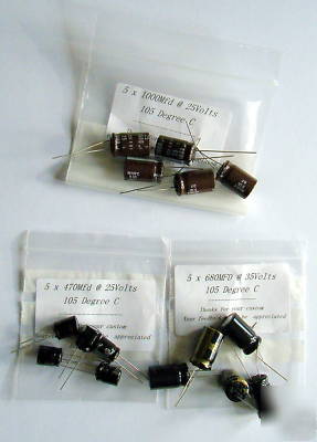 15 105C electrolytic capacitors useful constructors mix