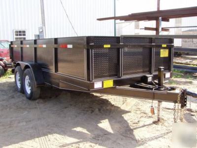 2010 7 X14 x 2 landscape dump trailer 14 k shipping