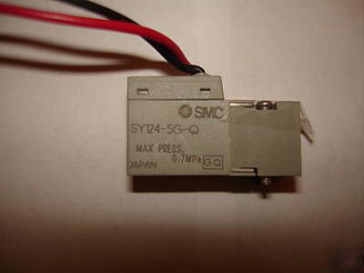 Smc SY124-5G-q 3 port no valves, 24 vdc, used, qty 6
