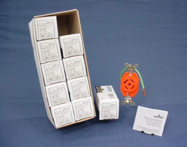 10 leviton L23-20 iso locking receptacles 20A 347/600V