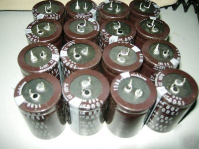 Hv dc electrolyt. capacitor 1500UF x 200VDC, lot of 16