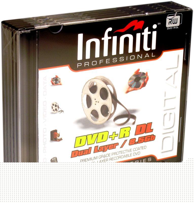 Infiniti classic dual layer dvd+r 8.5GB slim (5 pack)