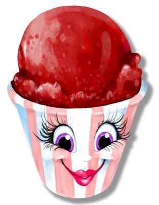 Italian ice. lg. wall/window graphic sign decor cut-out