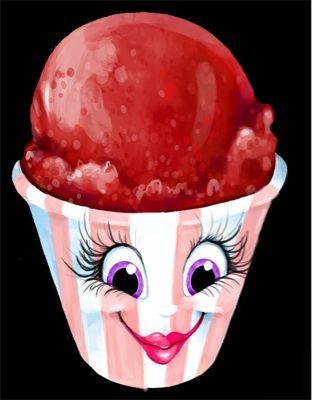 Italian ice. lg. wall/window graphic sign decor cut-out