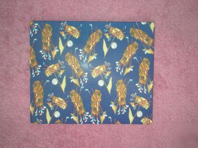 New mouse pad golf bag , balls , clubs , flags