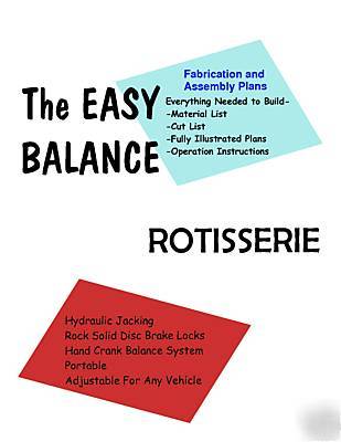 Rotisserie plans for restoration auto car vehicle truck