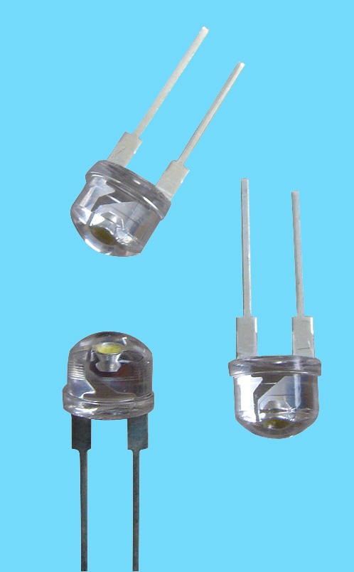 100 pcs 8MM white 0.5W high brightness strawhat led