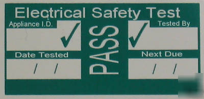 1000 pat test pass stickers. cable wrap or flat.